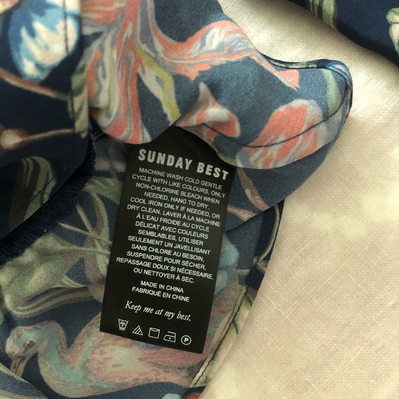 Aritzia Sunday Best Birds of Paradise blouse - Picture 6 of 6